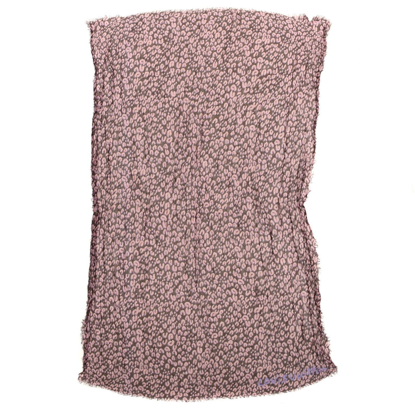 Cashmere Silk Leopard Etole Stole Mauve