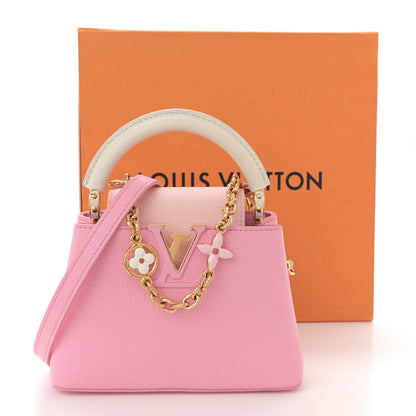 Louis Vuitton Taurillon Flower Chain Capucines Mini Candy Pink 10 of 10