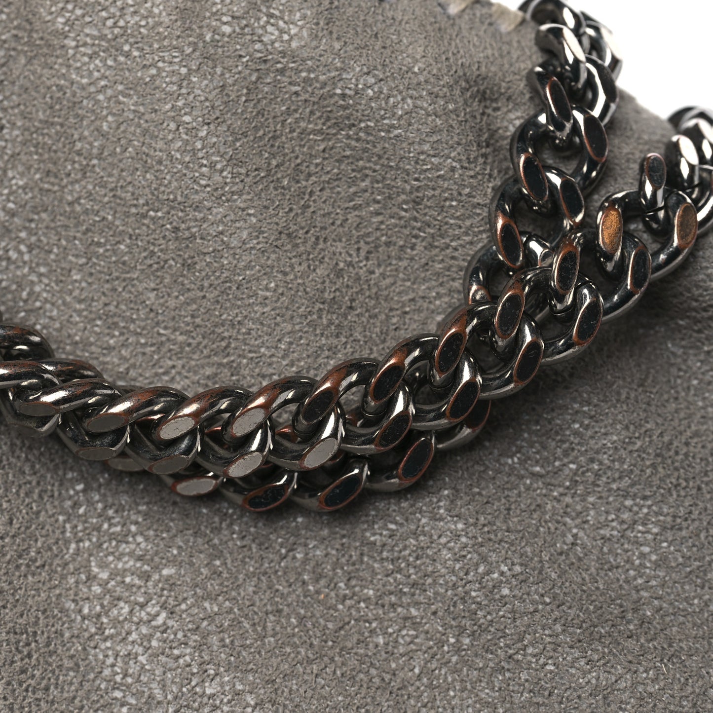 Shaggy Deer Falabella Fold Over Tote Grey