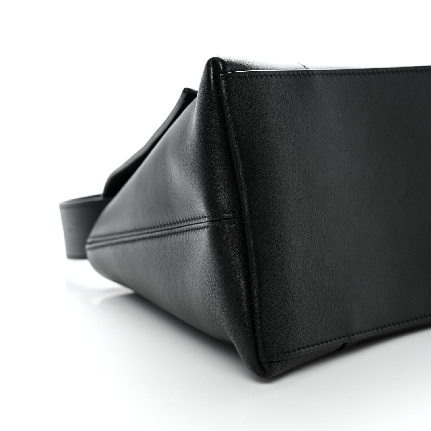 Balenciaga Grained Calfskin Monochrome M Downtown Shoulder Bag Black 7 of 12