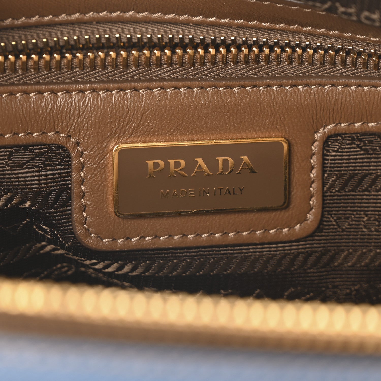 Prada Re-Nylon Saffiano Medium Re-Edition 1978 Top Handle Bag Sughero Wave 6 of 10