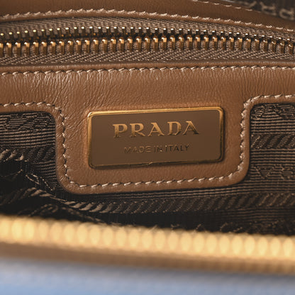 Prada Re-Nylon Saffiano Medium Re-Edition 1978 Top Handle Bag Sughero Wave 6 of 10