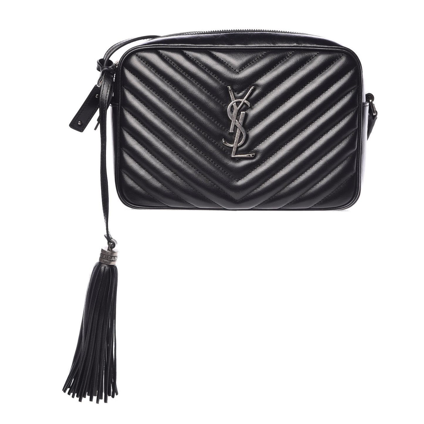 Calfskin Matelasse Monogram Lou Camera Bag Black
