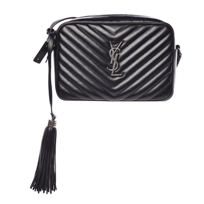 Saint Laurent Calfskin Matelasse Monogram Lou Camera Bag Black 1 of 9