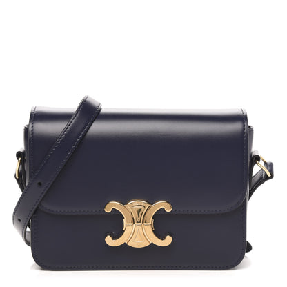 Celine Shiny Calfskin Teen Triomphe Dark Blue 1 of 8