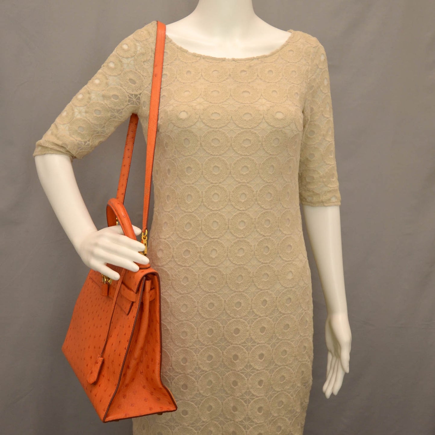 Ostrich Kelly 32 Orange