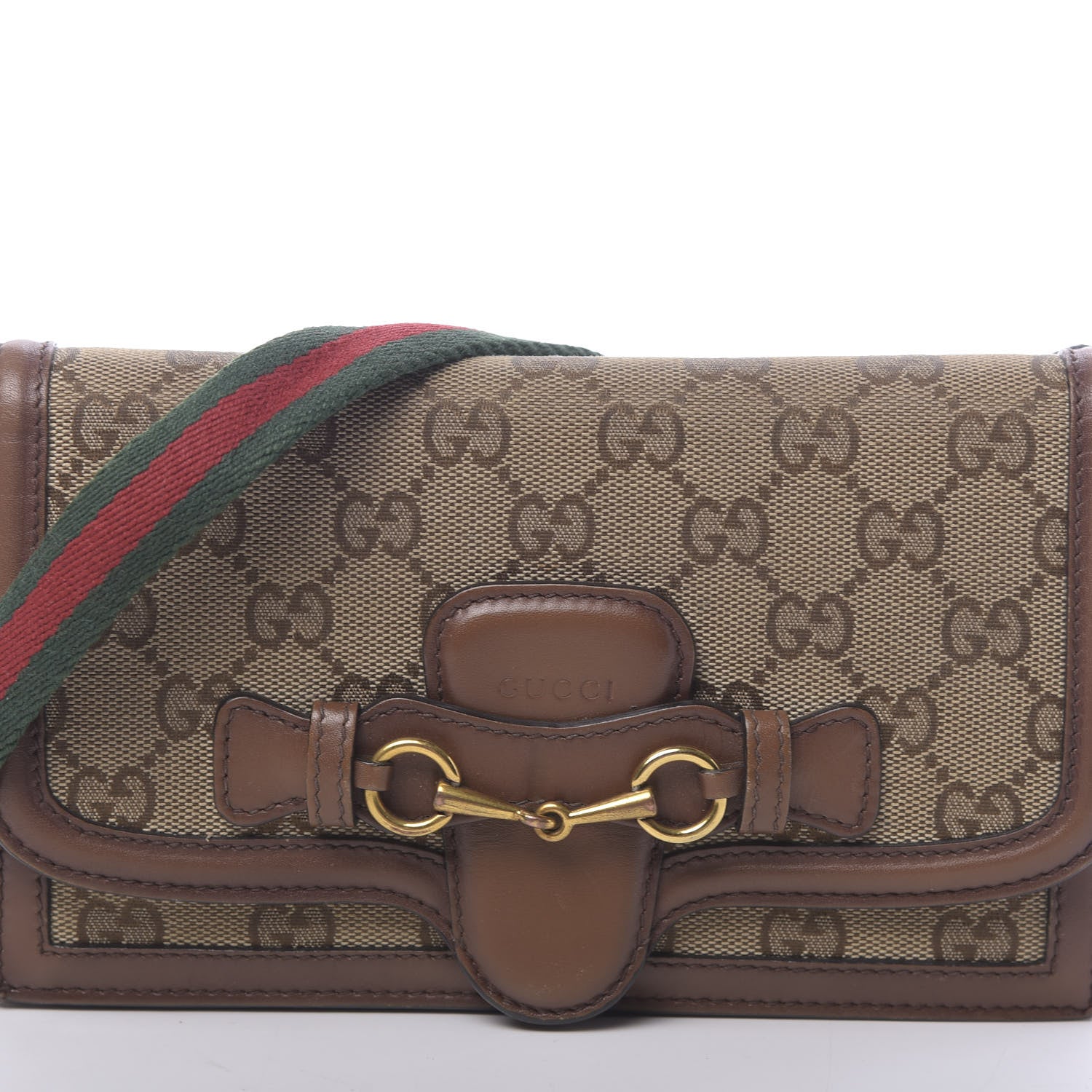 Gucci Monogram Lady Web Convertible Wallet Beige Cuir 9 of 11