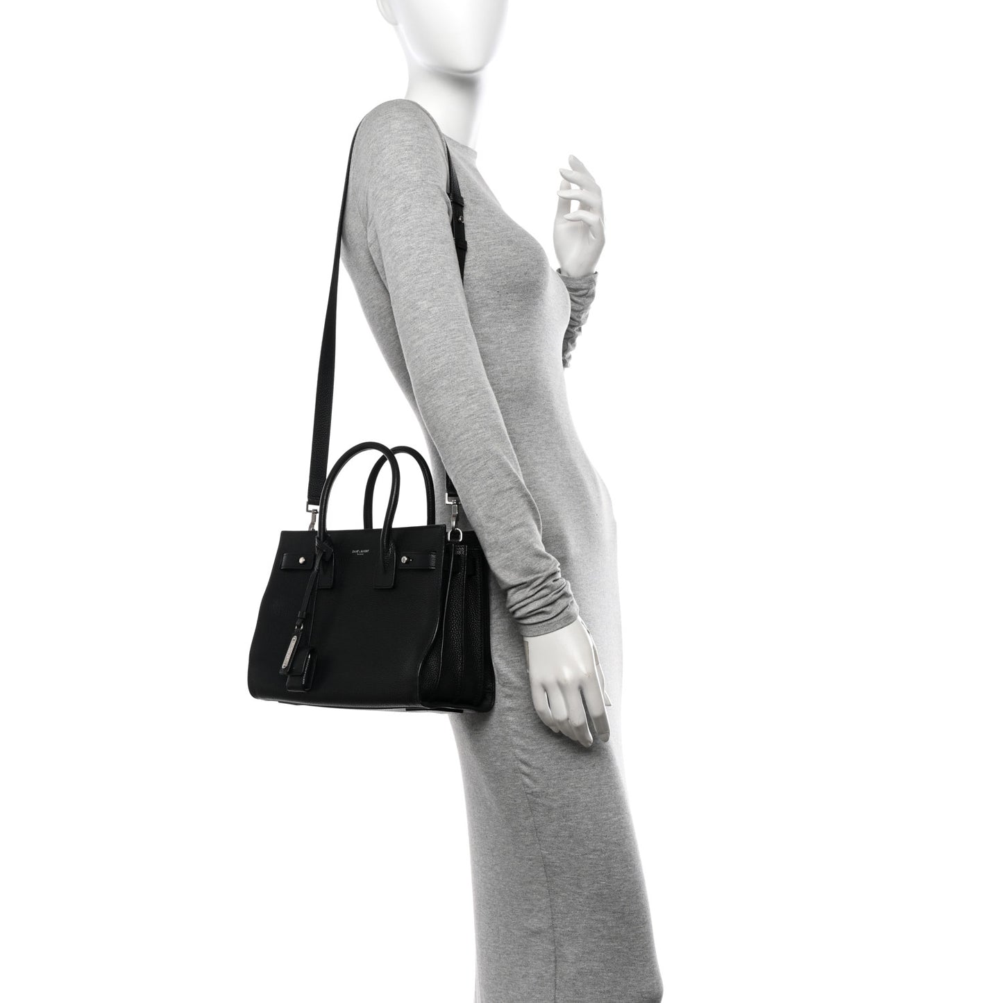 Grained Calfskin Baby Sac De Jour Souple Black