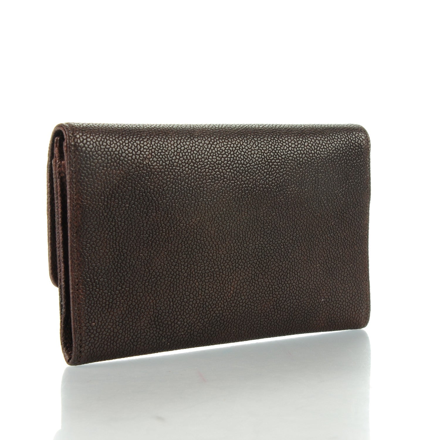 Chanel Caviar Small Flap Wallet Dark Brown 3 of 8