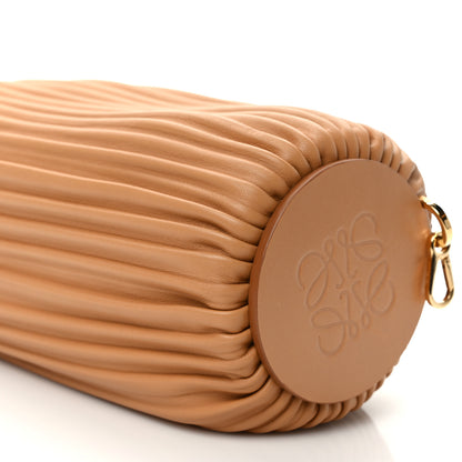 Loewe Lambskin Pleated Bracelet Pouch Shoulder Bag Warm Desert 8 of 8
