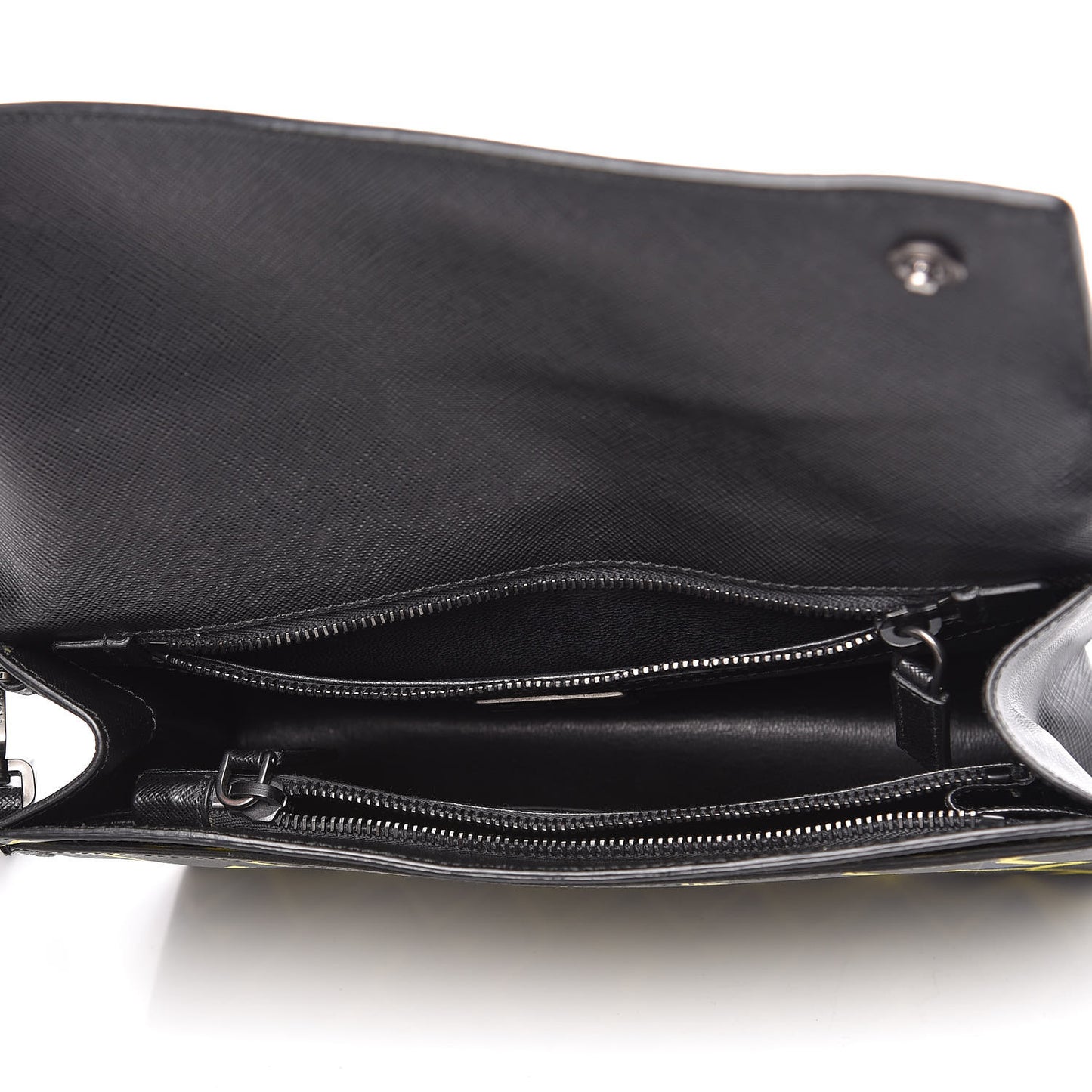 Saffiano Print Wristlet Black