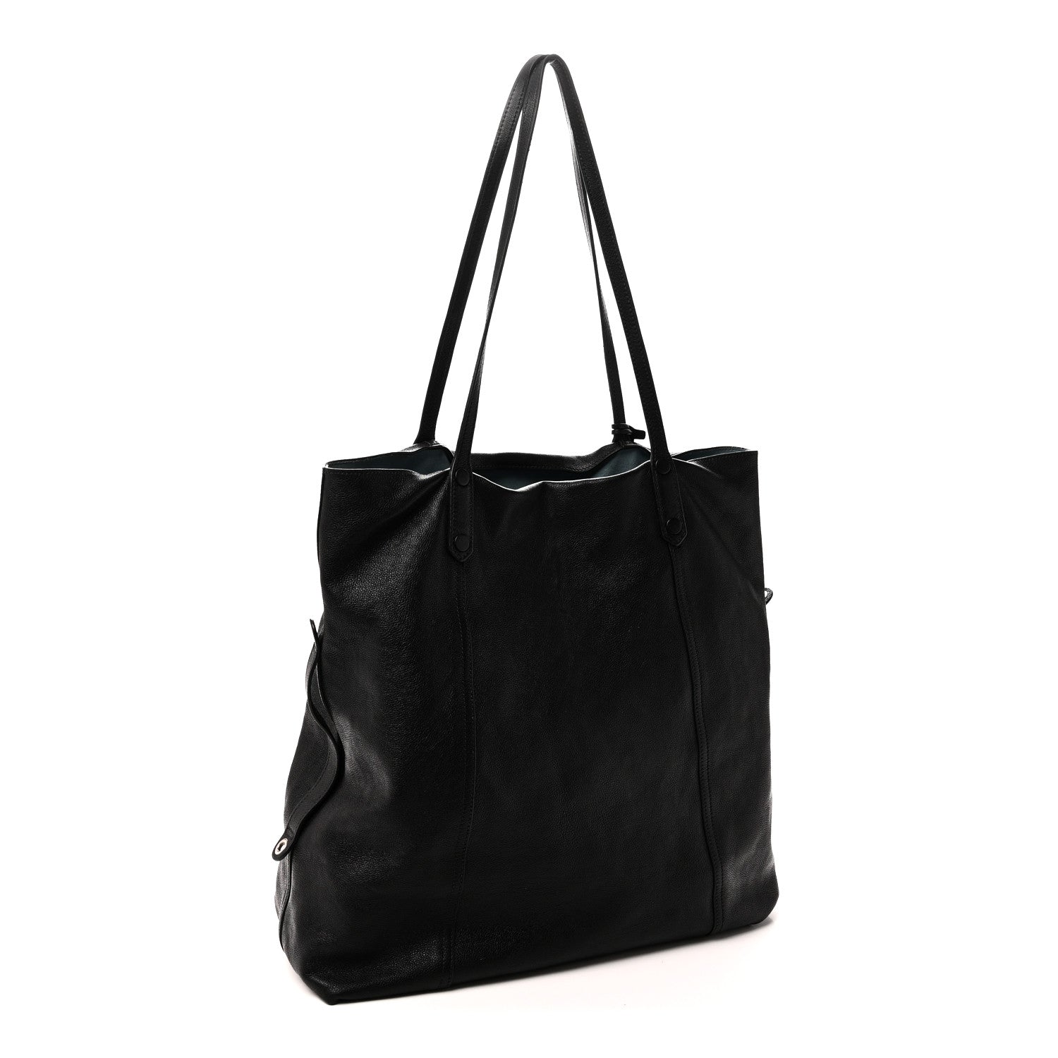 Prada Glace Calf Etiquette Shoulder Tote Black Astrale 3 of 9