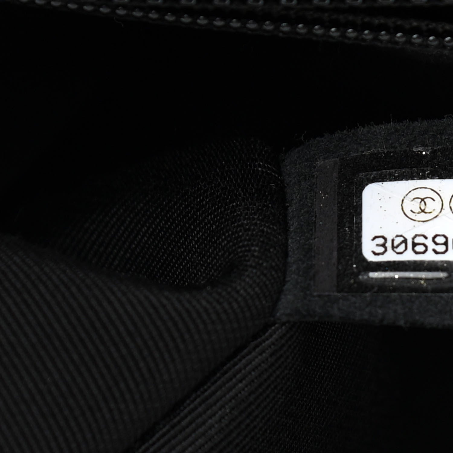 Chanel Crumpled Calfskin Medium Chain All Over Flap Black 9 of 11