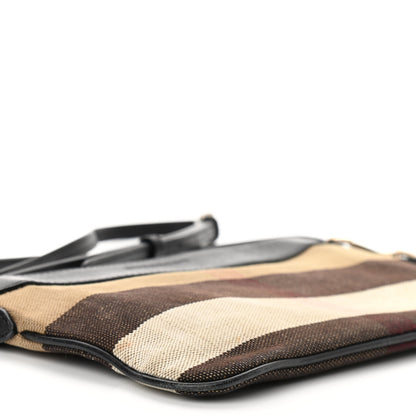 Burberry Mega Check Peyton Crossbody Clutch Bag Black 10 of 12