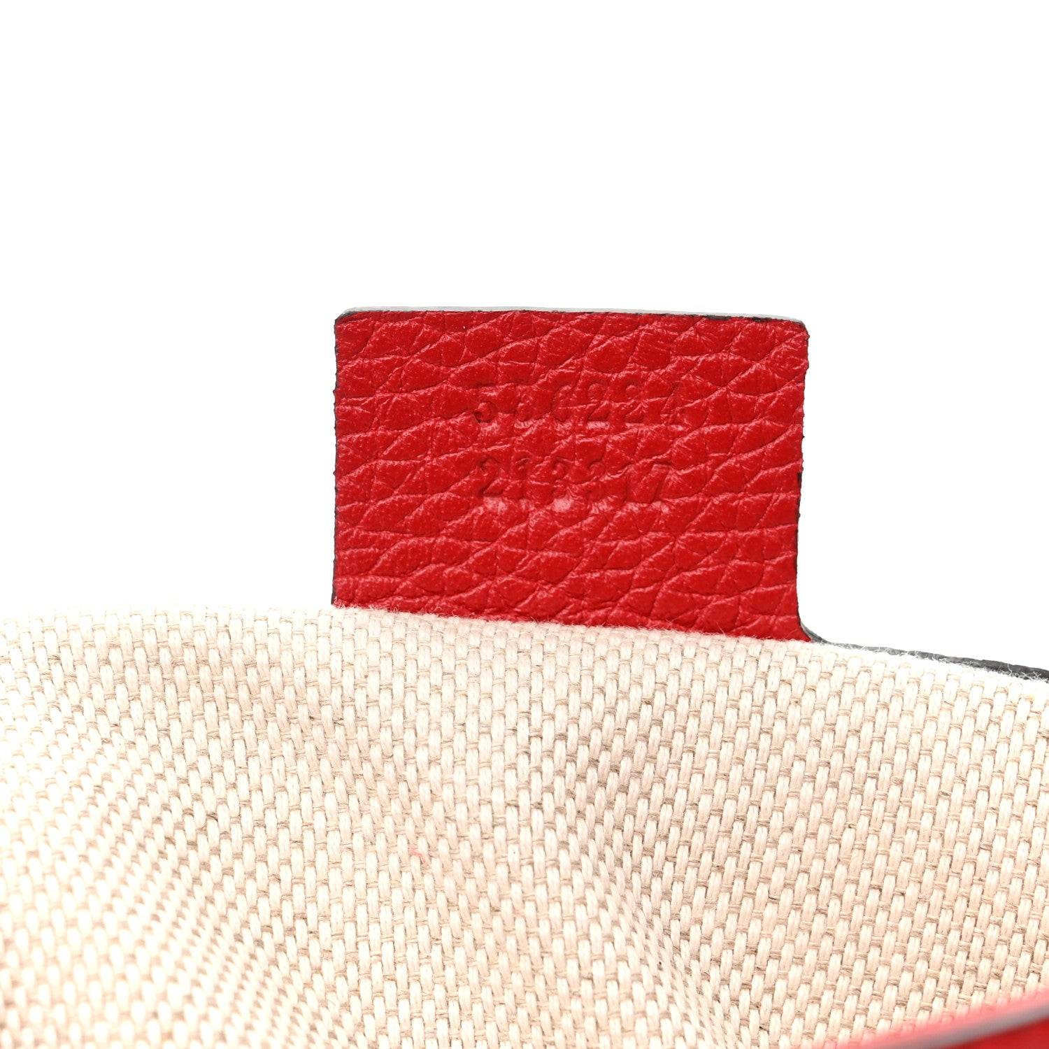 Gucci Pebbled Calfskin Medium Soho Flap Crossbody Vibrant Red 6 of 8
