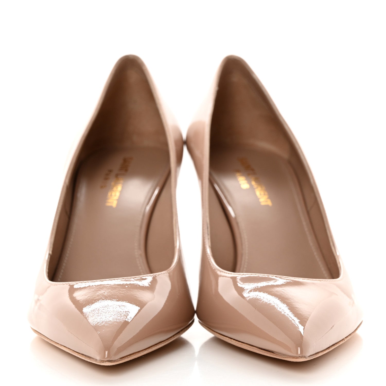 Saint Laurent Patent Calfskin Anja 85 Pumps 38 Dark Pink 2 of 9