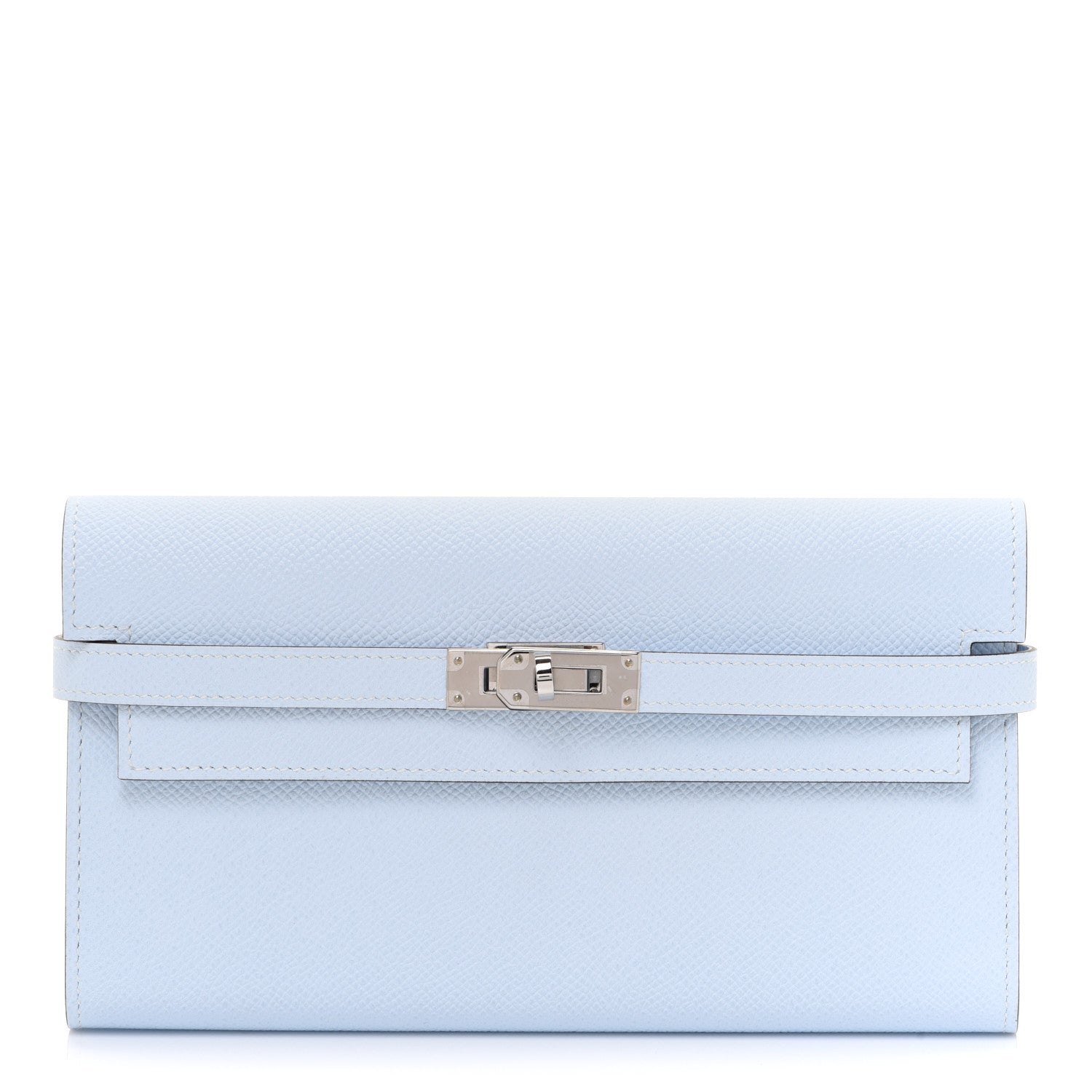 Hermes Epsom Kelly Longue Wallet Bleu Brume 1 of 8