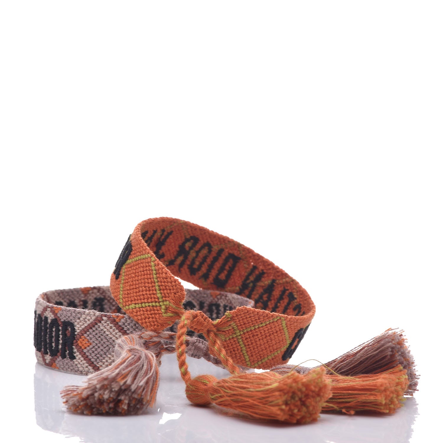 Christian Dior Woven Cotton J'Adior Friendship Bracelet Set 3 of 4