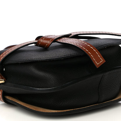 Loewe Grained Calfskin Small Gate Crossbody Bag Pecan Black 9 of 10