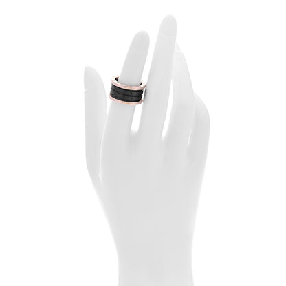 Bulgari 18K Rose Gold Black Ceramic B.Zero1 Four-Band Ring 52 6 2 of 7
