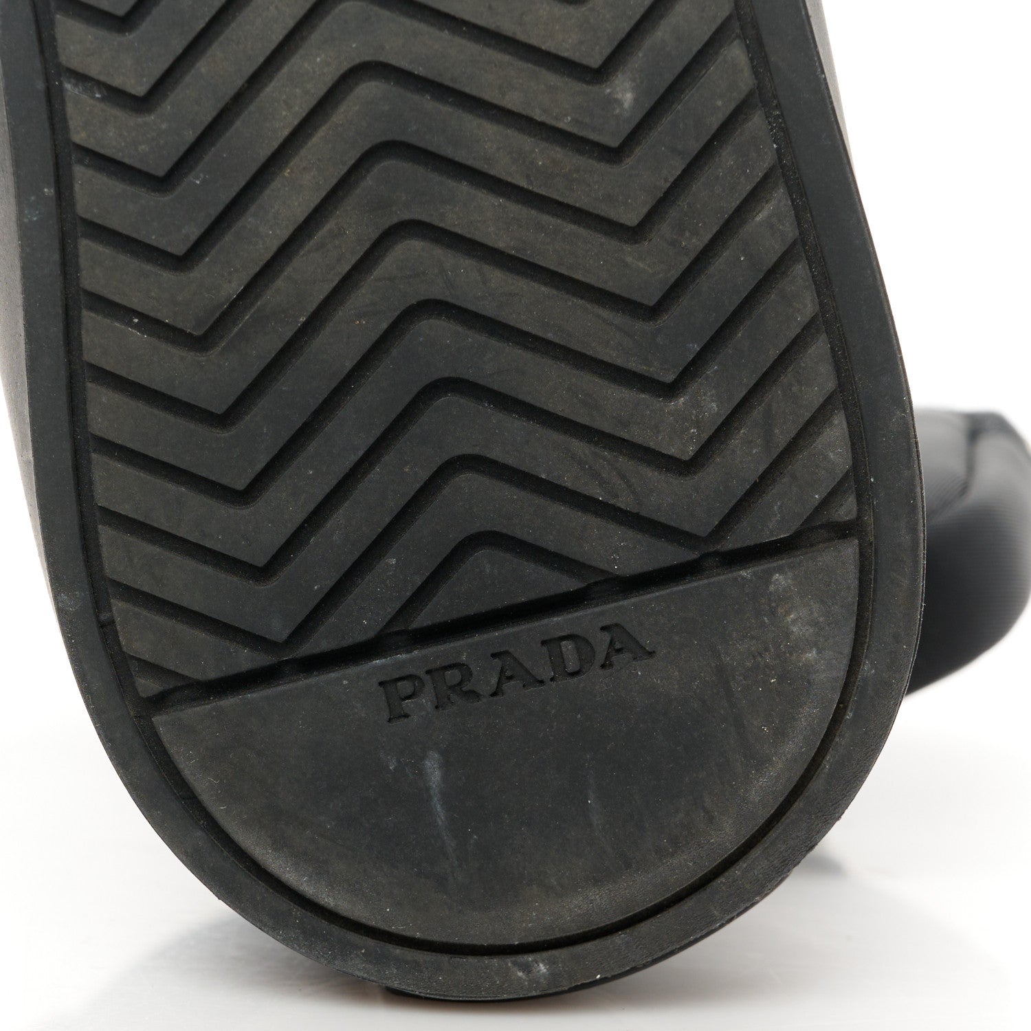 Prada Re-Nylon Gabardine Triangle Womens Wheel Pouch Pocket High Top Sneakers 41 Black 7 of 10