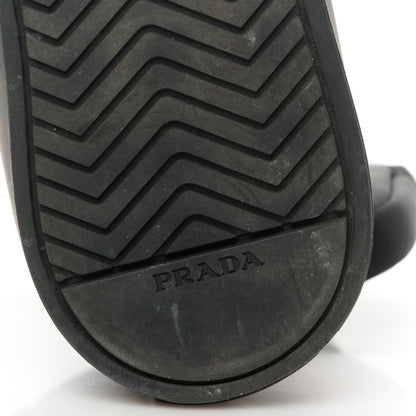 Prada Re-Nylon Gabardine Triangle Womens Wheel Pouch Pocket High Top Sneakers 41 Black 7 of 10