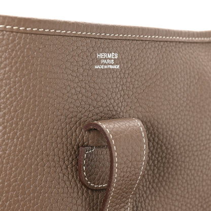Hermes Taurillon Clemence Evelyne III GM Etoupe 6 of 11