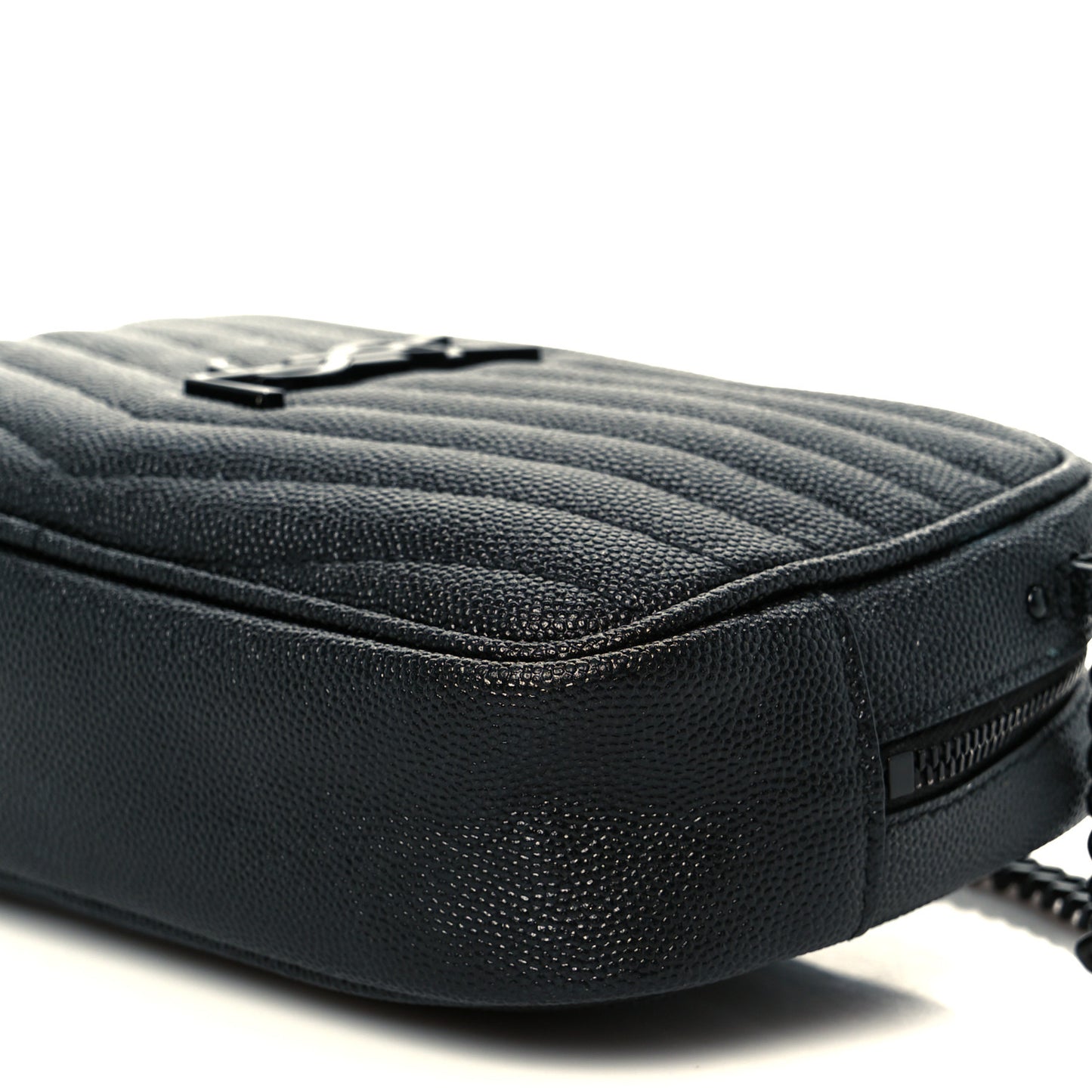 Grain De Poudre Matelasse Monochrome Monogram Mini Lou Camera Bag Black