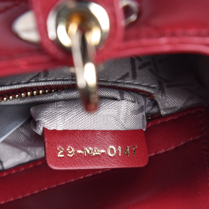 Christian Dior Lambskin Cannage Small My Lady Dior Red 7 of 12