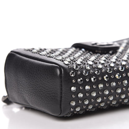 Chanel Calfskin Strass Studded Mini Phone Holder Clutch Black 8 of 14