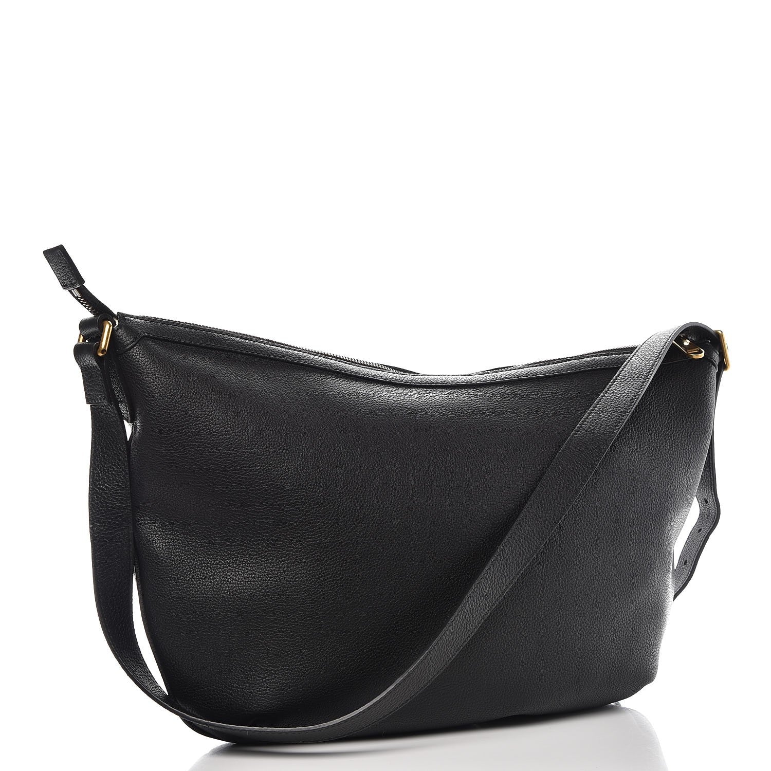 Gucci Grained Calfskin Logo Half Moon Hobo Black 3 of 7
