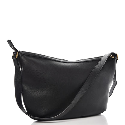 Gucci Grained Calfskin Logo Half Moon Hobo Black 3 of 7