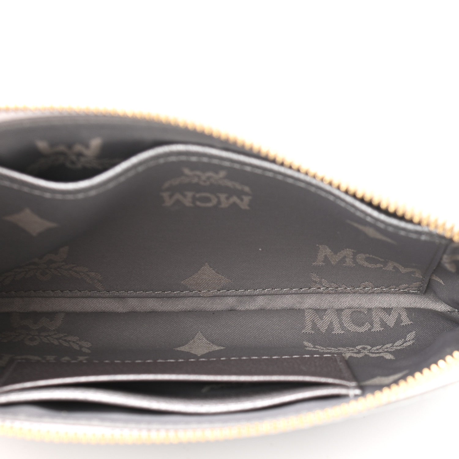 MCM Metallic Visetos Crossbody Tech Pouch Silver 5 of 10