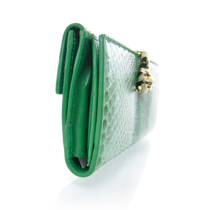 Gucci Python Continental Tiger Head Wallet Green 12 of 12