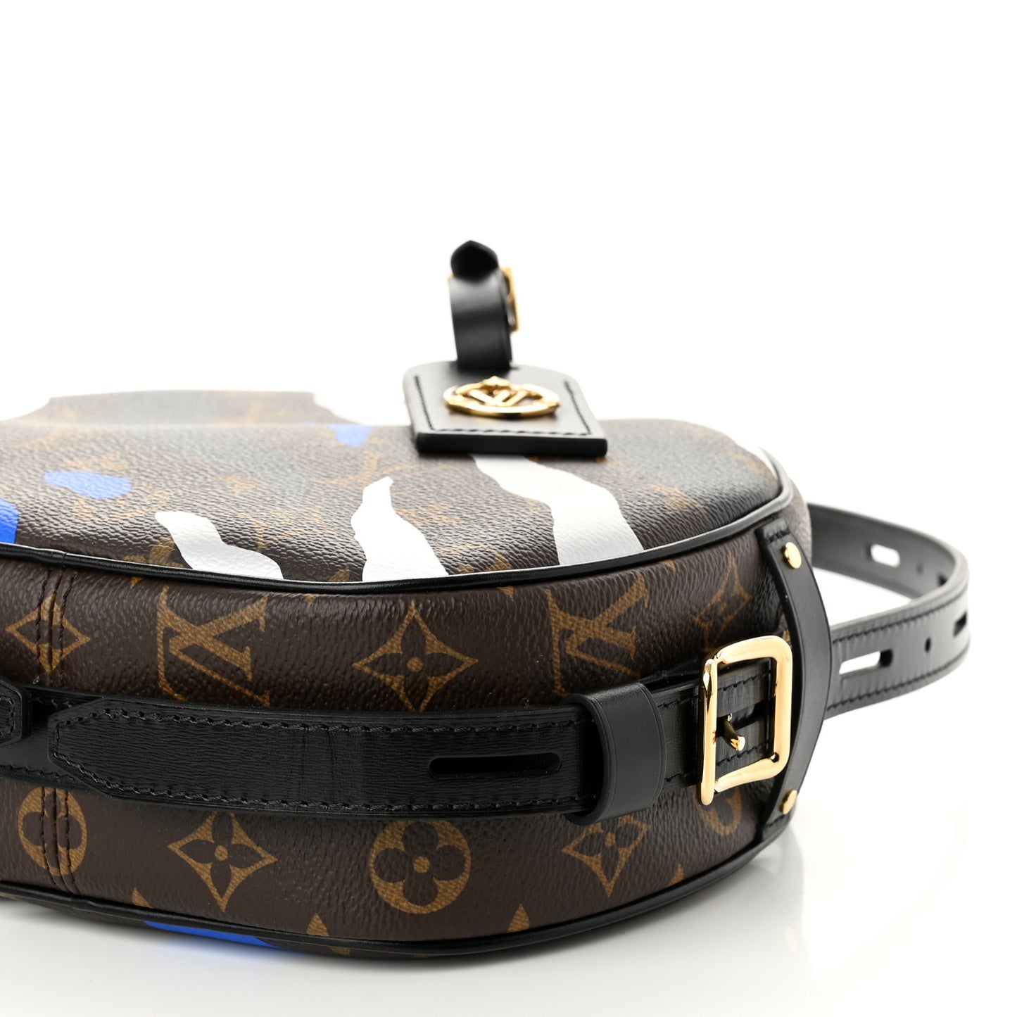 X LOL Monogram Boite Chapeau Souple Blue Silver