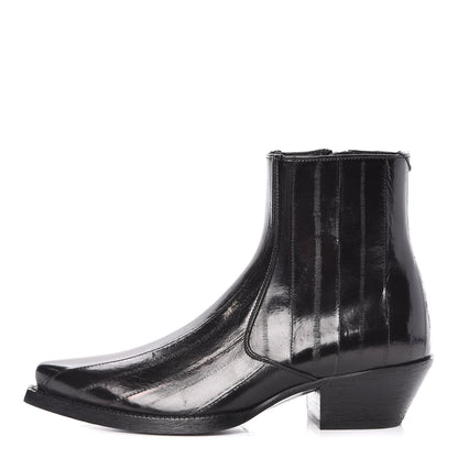 Saint Laurent Eel Mens Lukas Ankle Boots 39 Black 1 of 9