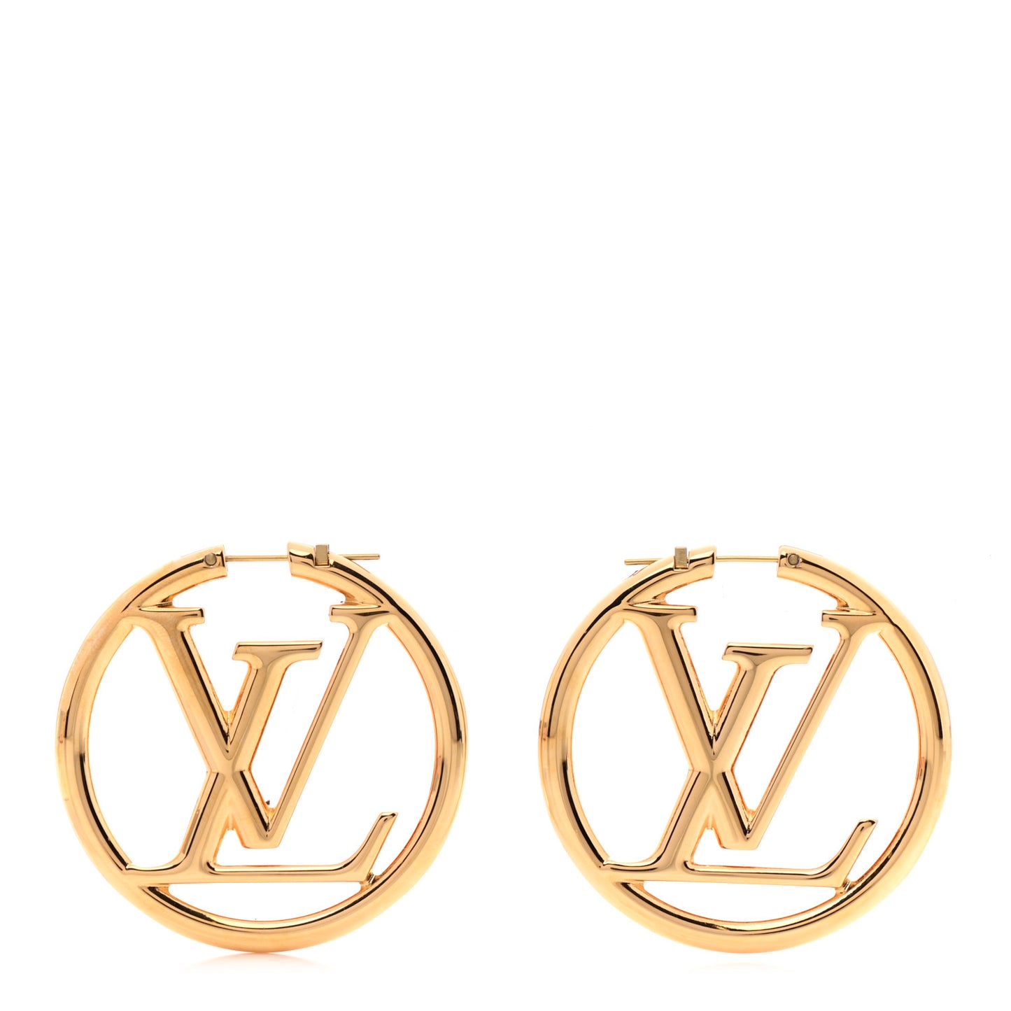 Metal Louise Hoop Earrings Gold