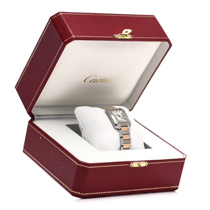 Cartier Stainless Steel 18K Pink Gold 30mm Tank Anglaise Quartz Watch 5 of 5