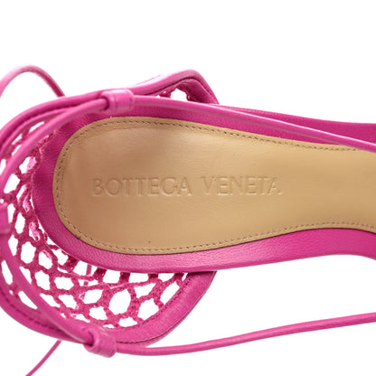 Bottega Veneta Mesh Nappa Stretch Ankle Tie 90mm Sandals 37 Hollyhock 6 of 7
