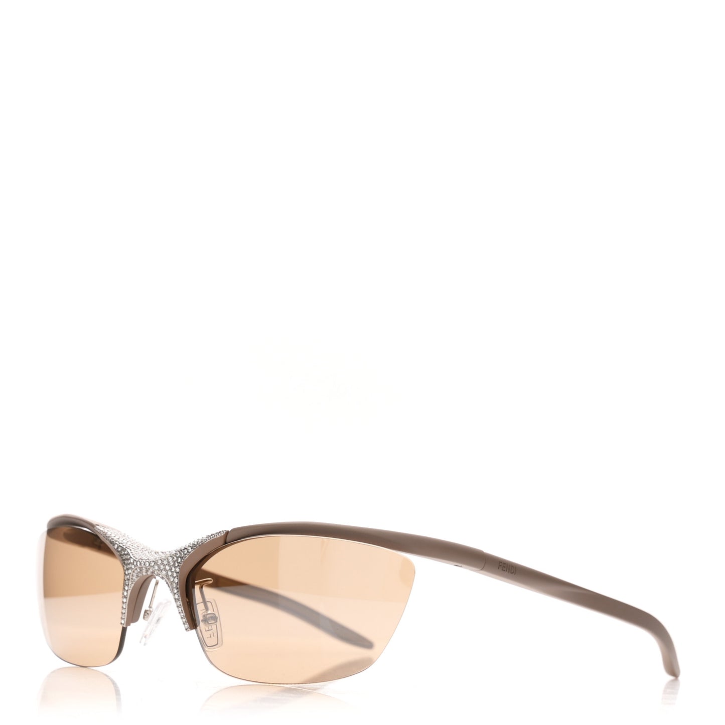 Acetate Matte Crystal 62MM Cat Eye FE40176U Sunglasses Light Brown