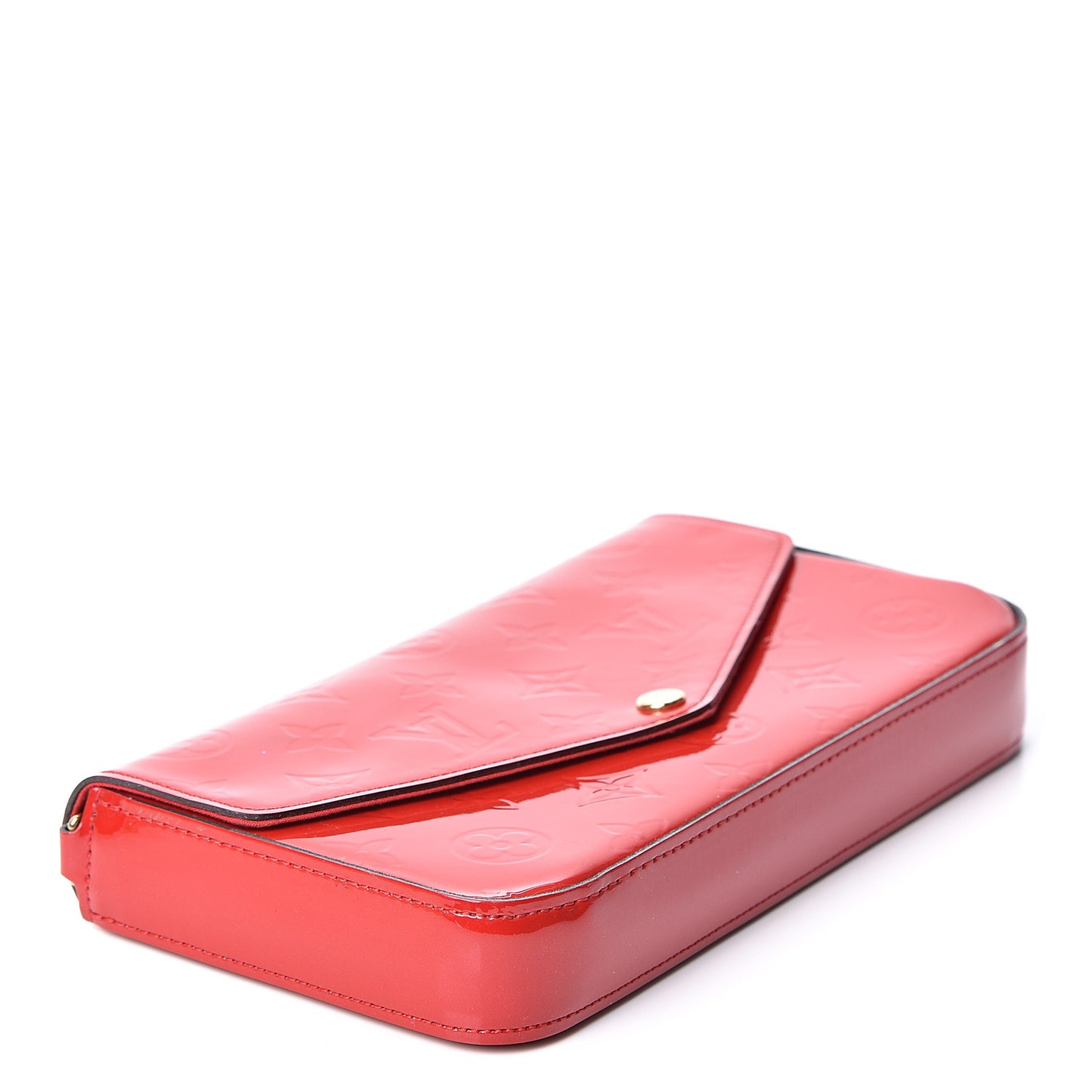 Vernis Felicie Pochette Chain Wallet Cherry