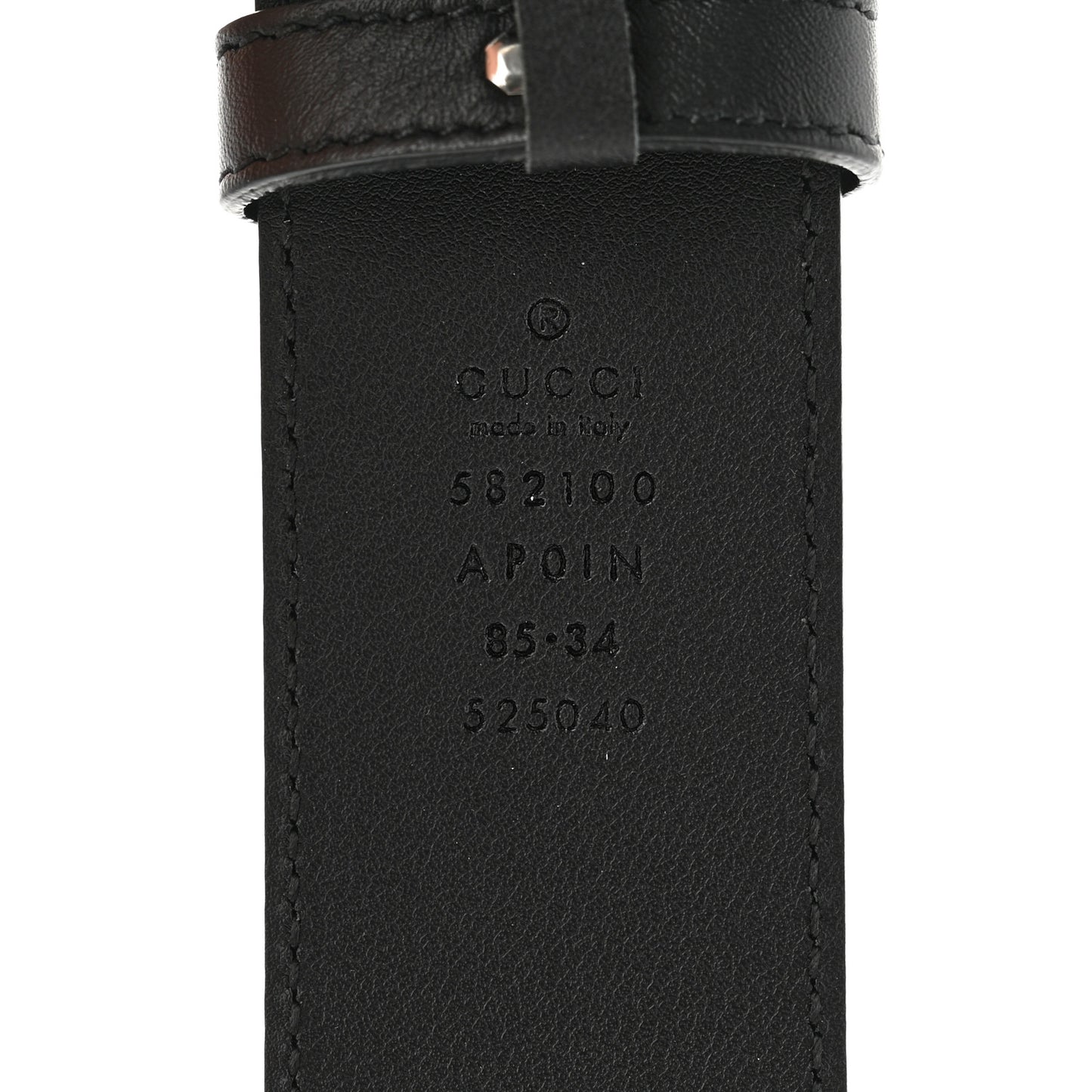Calfskin Crystal Double G 40mm Belt 85 34 Black