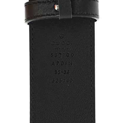 Gucci Calfskin Crystal Double G 40mm Belt 85 34 Black 3 of 8