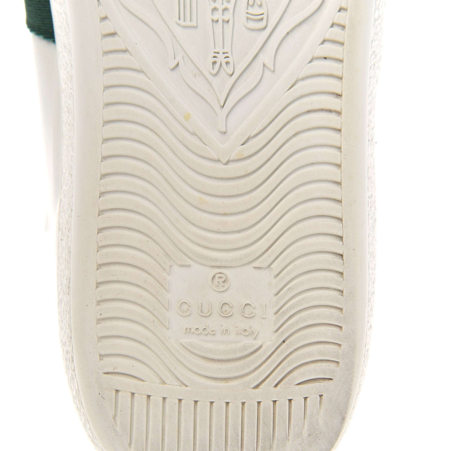 Gucci Calfskin Web Studded Arrow Ace Sneakers 38 White 9 of 12