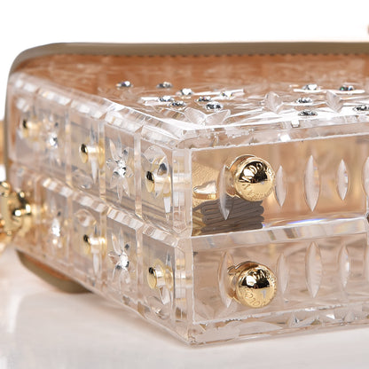 Dolce & Gabbana Plexiglass Crystal Embellished Dolce Box Clutch Gold 7 of 11