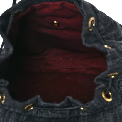 Chanel Denim Calfskin Quilted Backpack Dark Grey Black 5 of 9