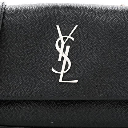 Saint Laurent Grain De Poudre Monogram Toy West Hollywood Fold-Over Bag Black 8 of 11