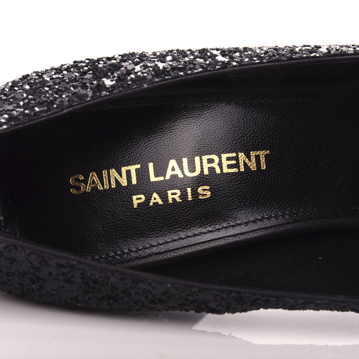 Saint Laurent Glitter Opyum 100 Pumps 36 Black 8 of 11