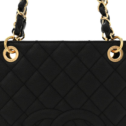 Chanel Caviar Quilted Petit Shopping Tote PST Black 8 of 11