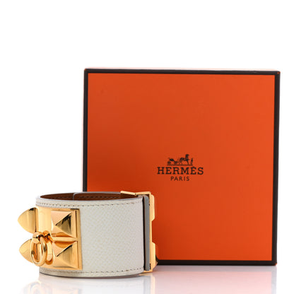 Hermes Epsom Collier de Chien CDC Bracelet T2 White 11 of 11